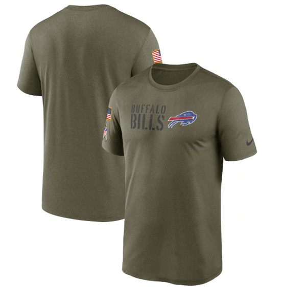 Men's Buffalo Bills 2022 Olive Salute to Service Legend Team T-Shirt